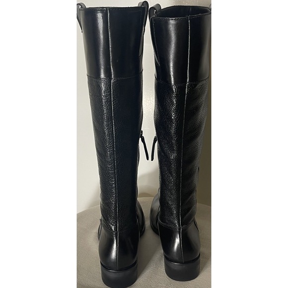 Vince Camuto VC-Selpisa Tall Black Boots Smooth+Textured Leather Women's Sz 7.5M - Picture 9 of 9